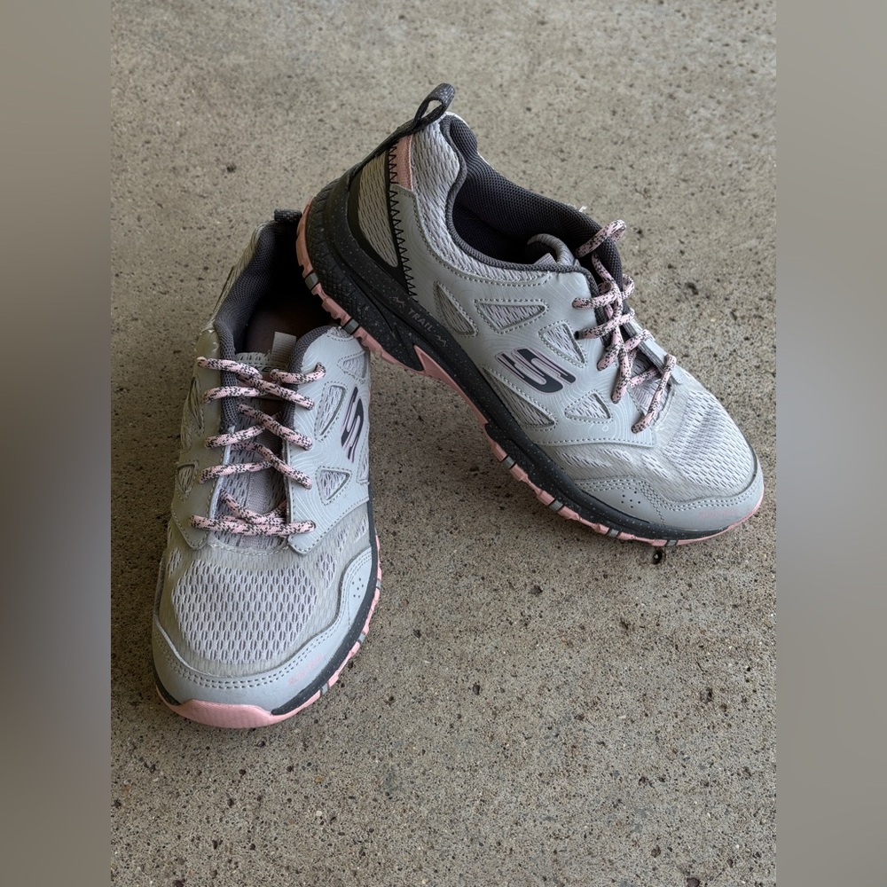 Skechers Pink and Gray Trail Sneakers